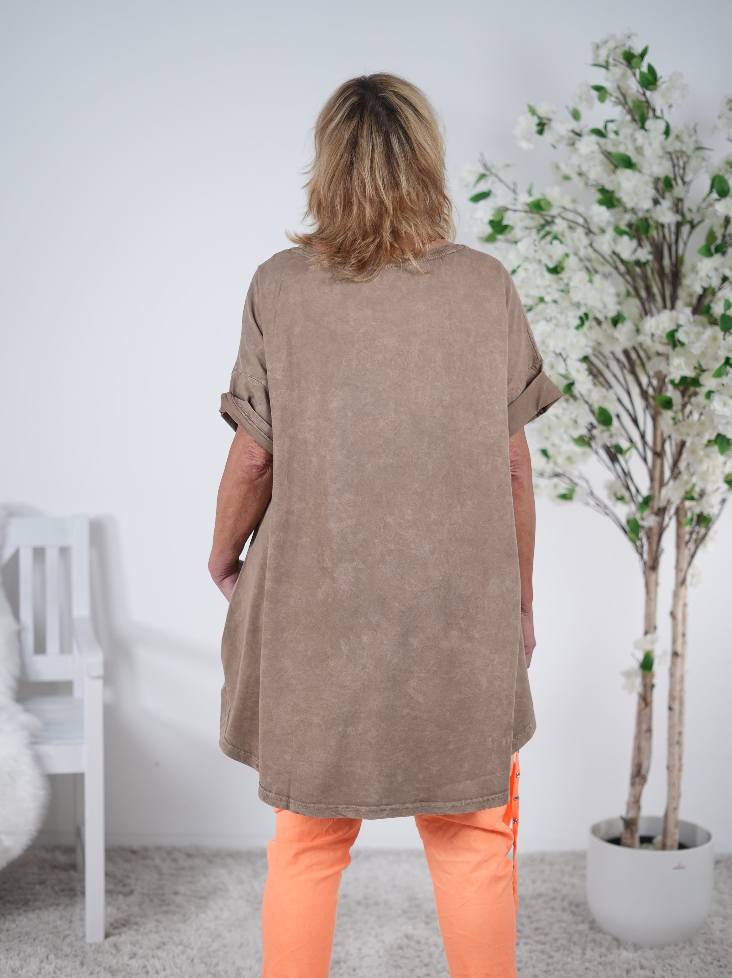 oversize Shirt mit "Music" Schriftzug