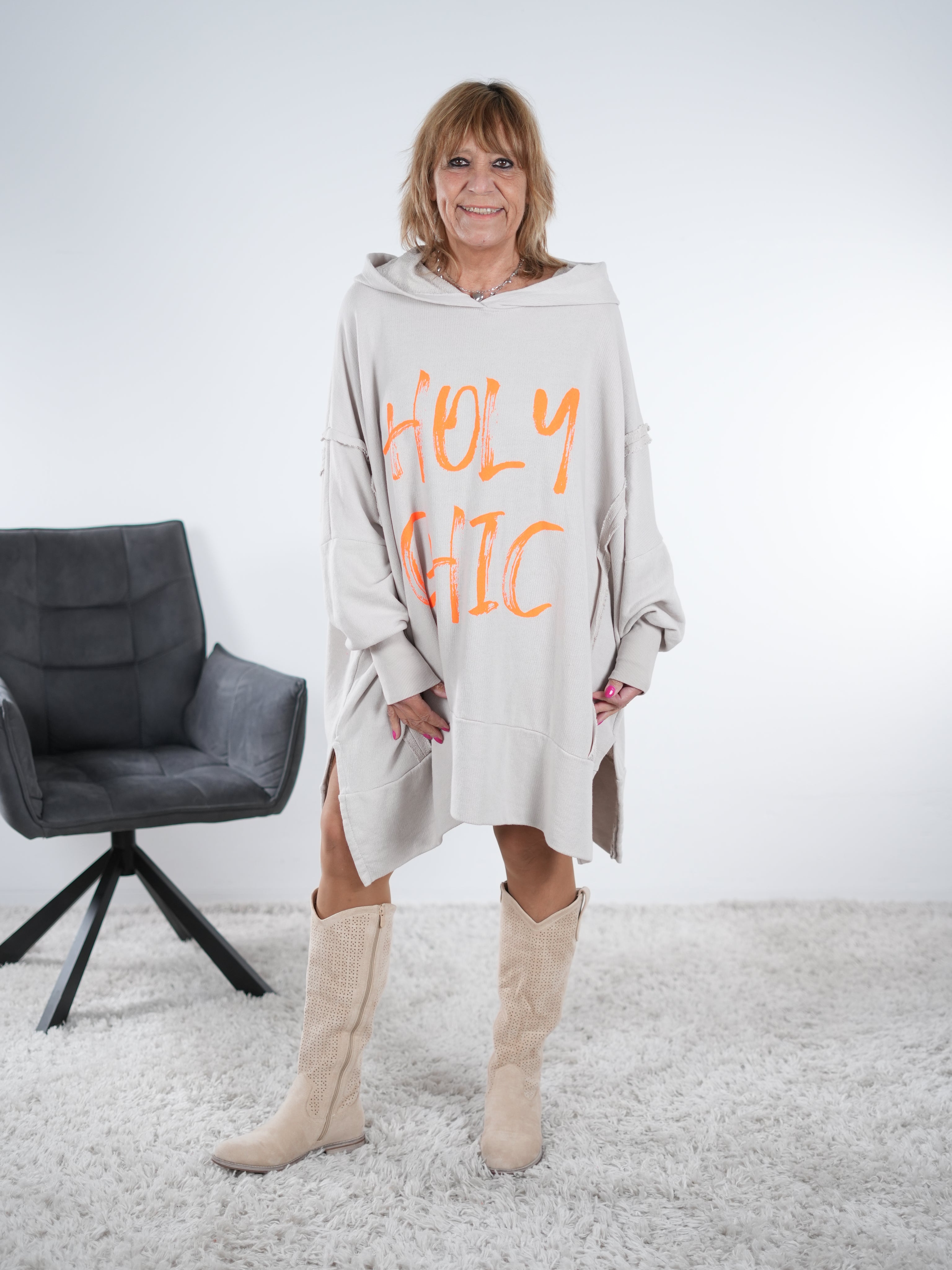 oversized Tunika mit Kapuze