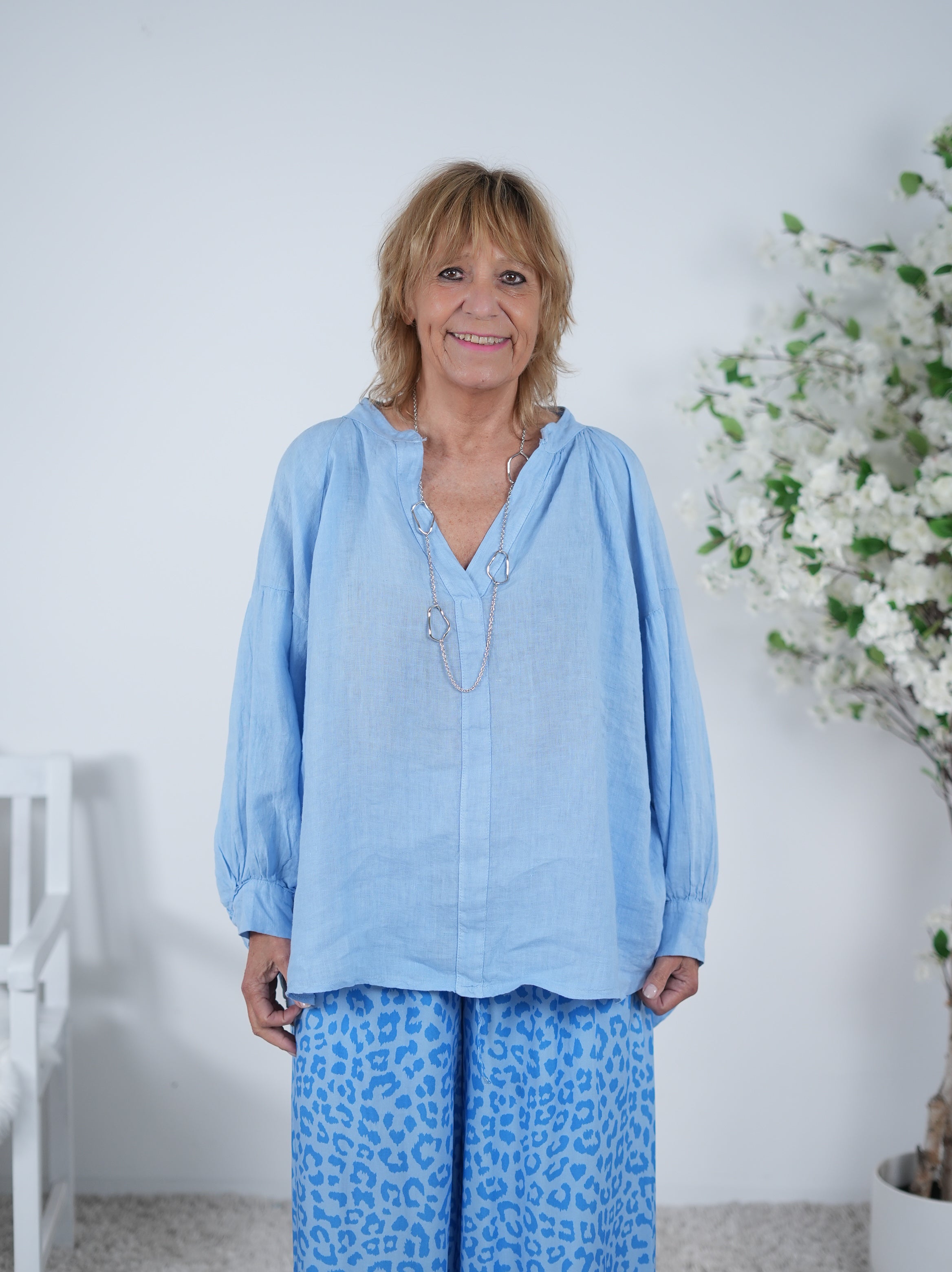 Piratenbluse aus Leinen