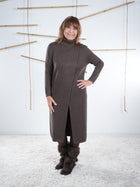 Rollkragenkleid mit Schlitz