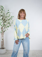 Sweaty im Rauten Muster mit kleinen Herzen verziert