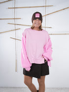 Leichtes Sweaty mit Strickärmeln