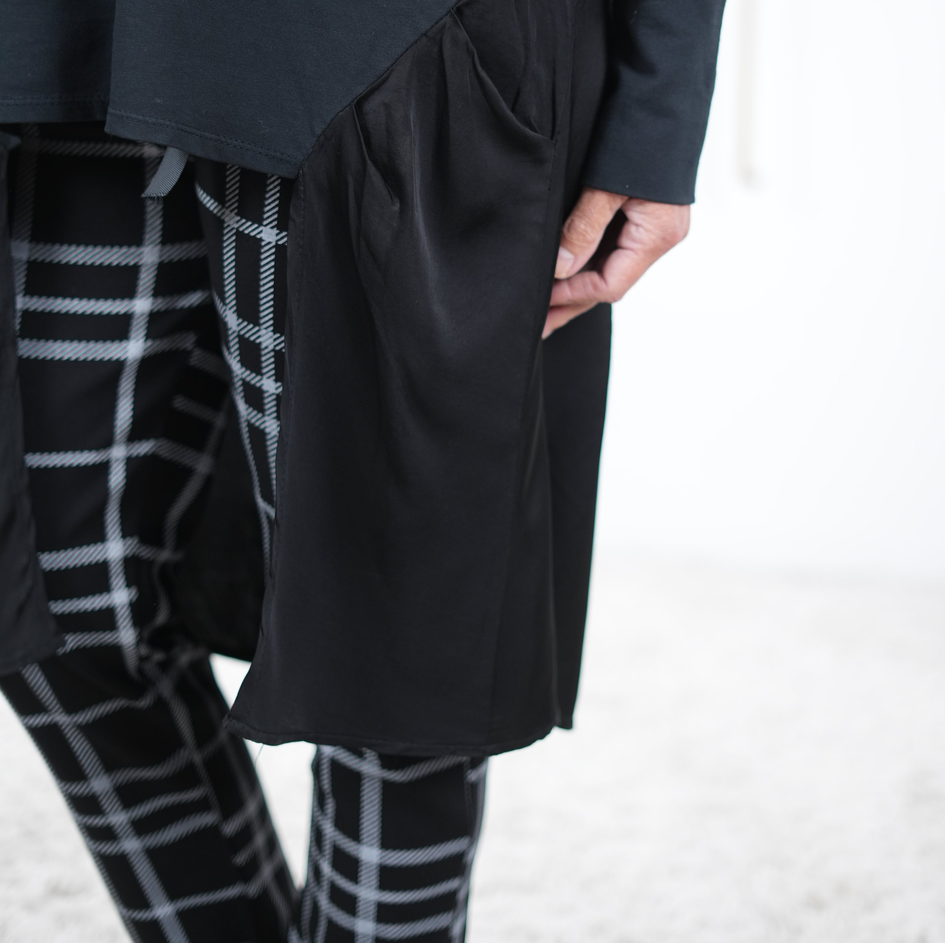 Tunika mit Satin Einsatz
