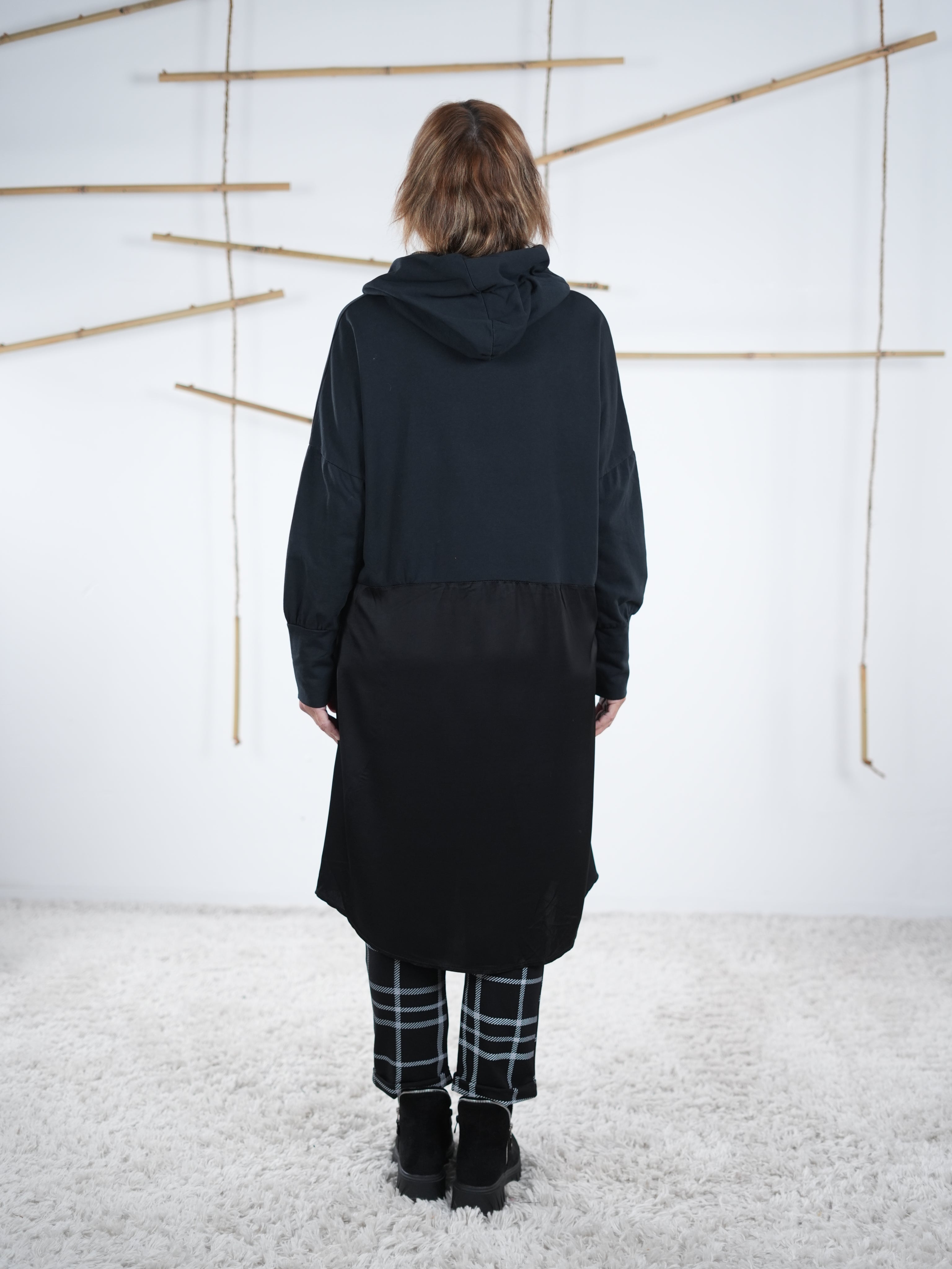 Tunika mit Satin Einsatz