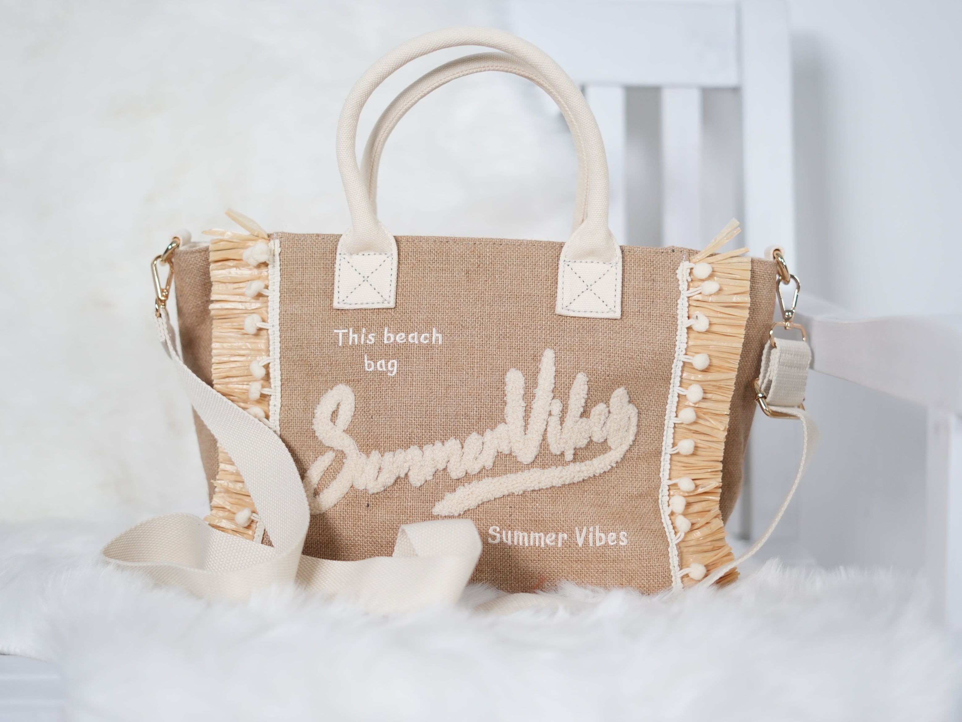 Verspielte Tasche, "summervibe" Beige Beige