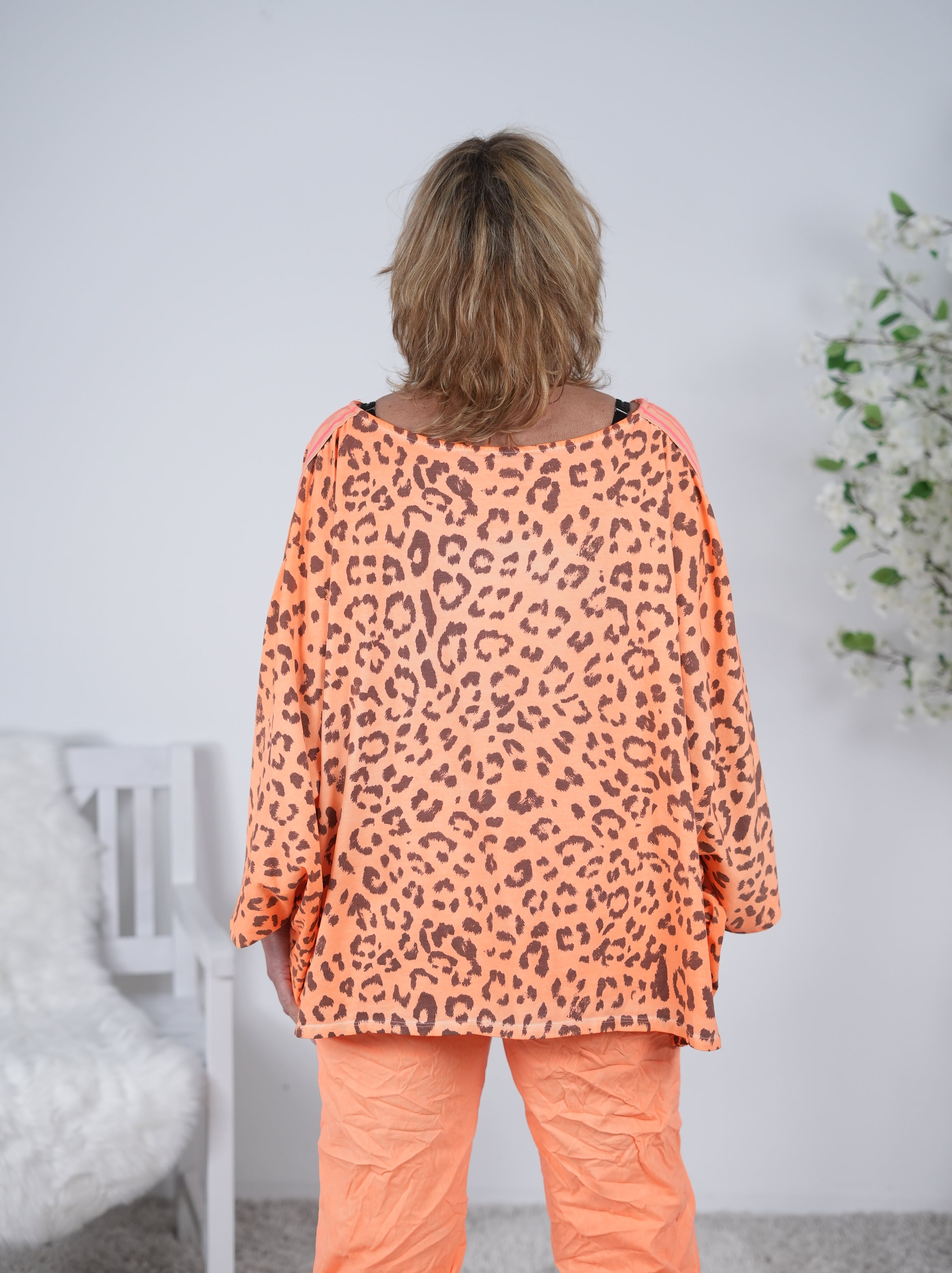 weiter Leo Poncho mit Streifen