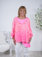 weiter Leo Poncho mit Streifen