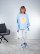 Weites Sweaty mit Smiley Print
