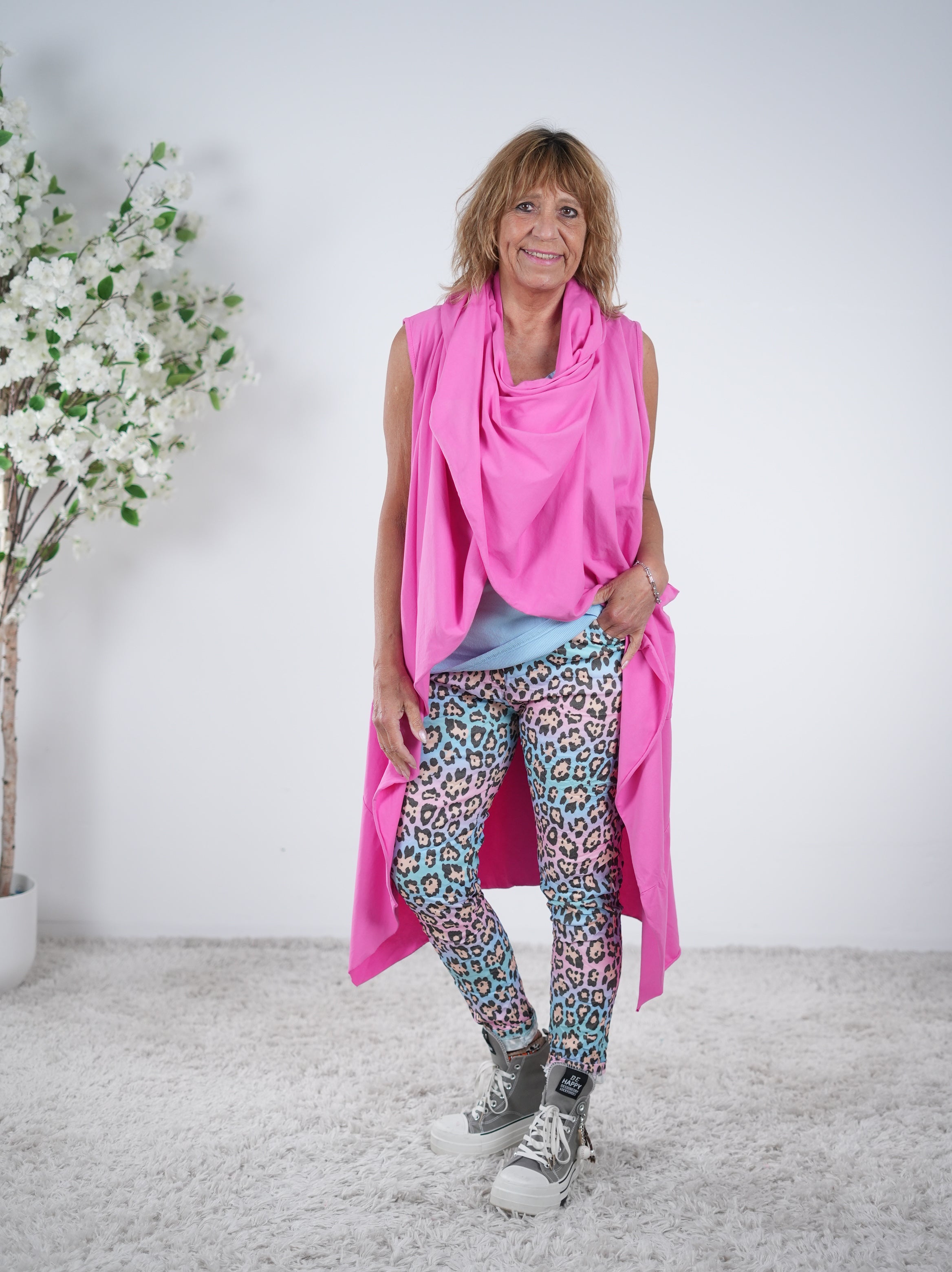 Weste mit Schalkragen One Size (ca bis Gr. 46) Pink