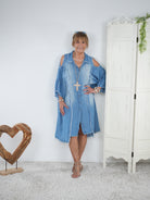Luftiges Kleid im Jeans Look