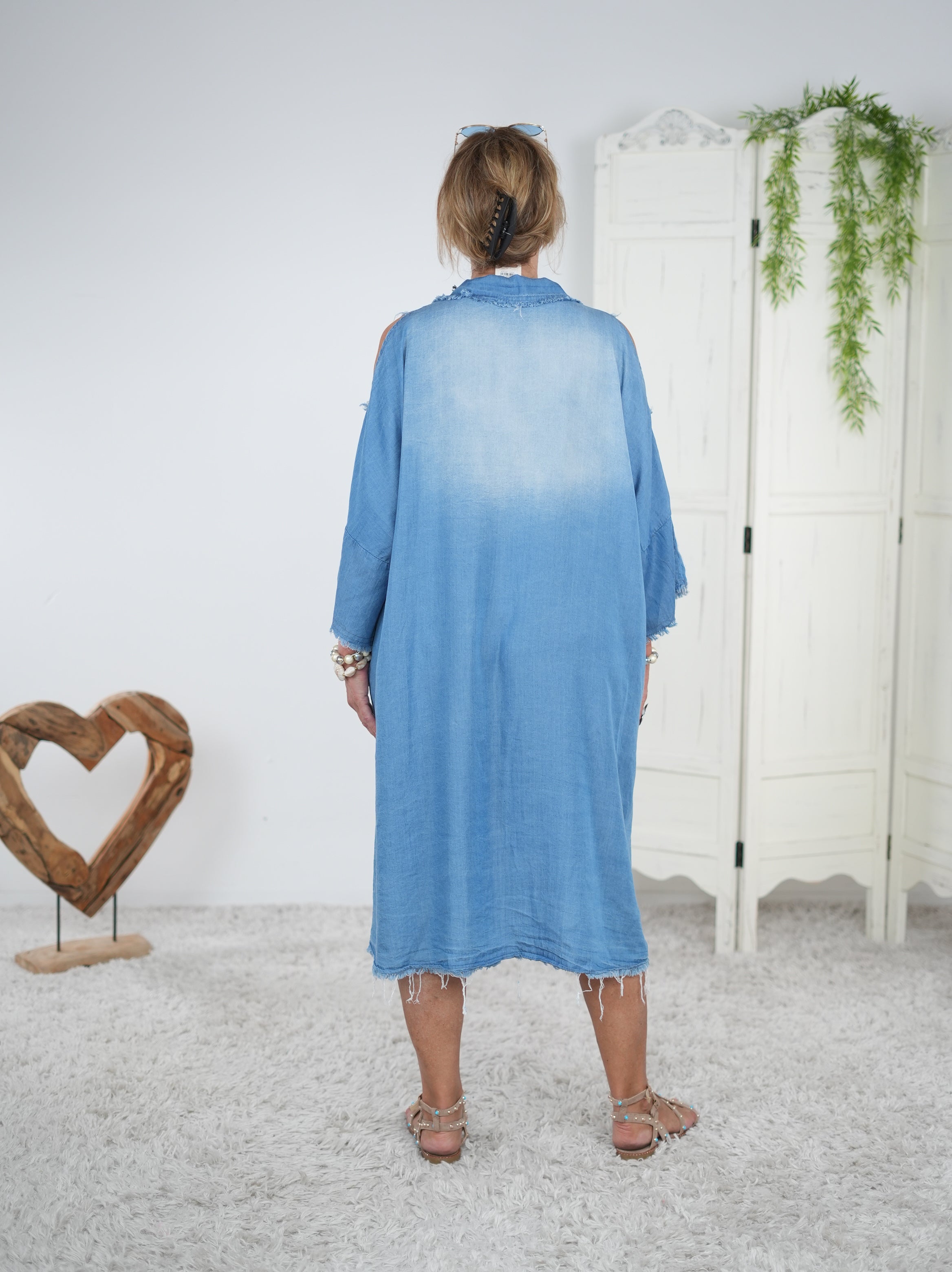 Luftiges Kleid im Jeans Look