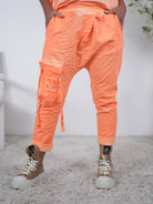 Bequeme Baggy mit aufgesetzter Tasche One Size (ca Gr. 40-44) Neon Orange