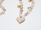 Modeschmuck Kette mit Herz in Natur Tönen