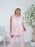 niedliches Top in Streifen mit Rückenausschnitt