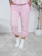 7/8 Jogpant mit Raffung Einheitsgröße (ca Gr. 40 "oversize"-44) Rosa