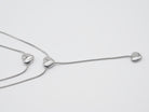 Edelstahlhalskette mit Herzdetails Silber