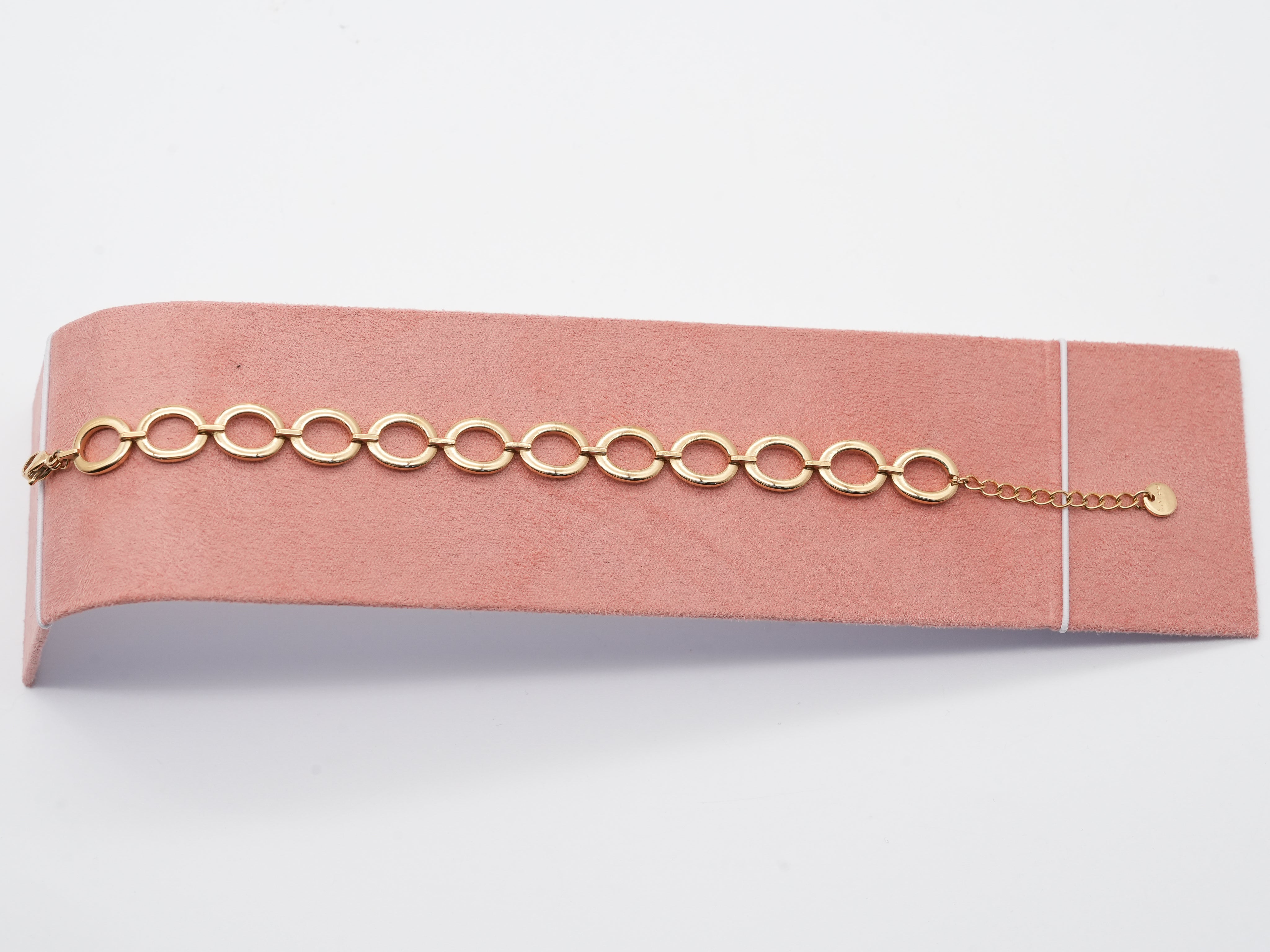 Edelstahlarmband mit ovalen Gliedern Gold