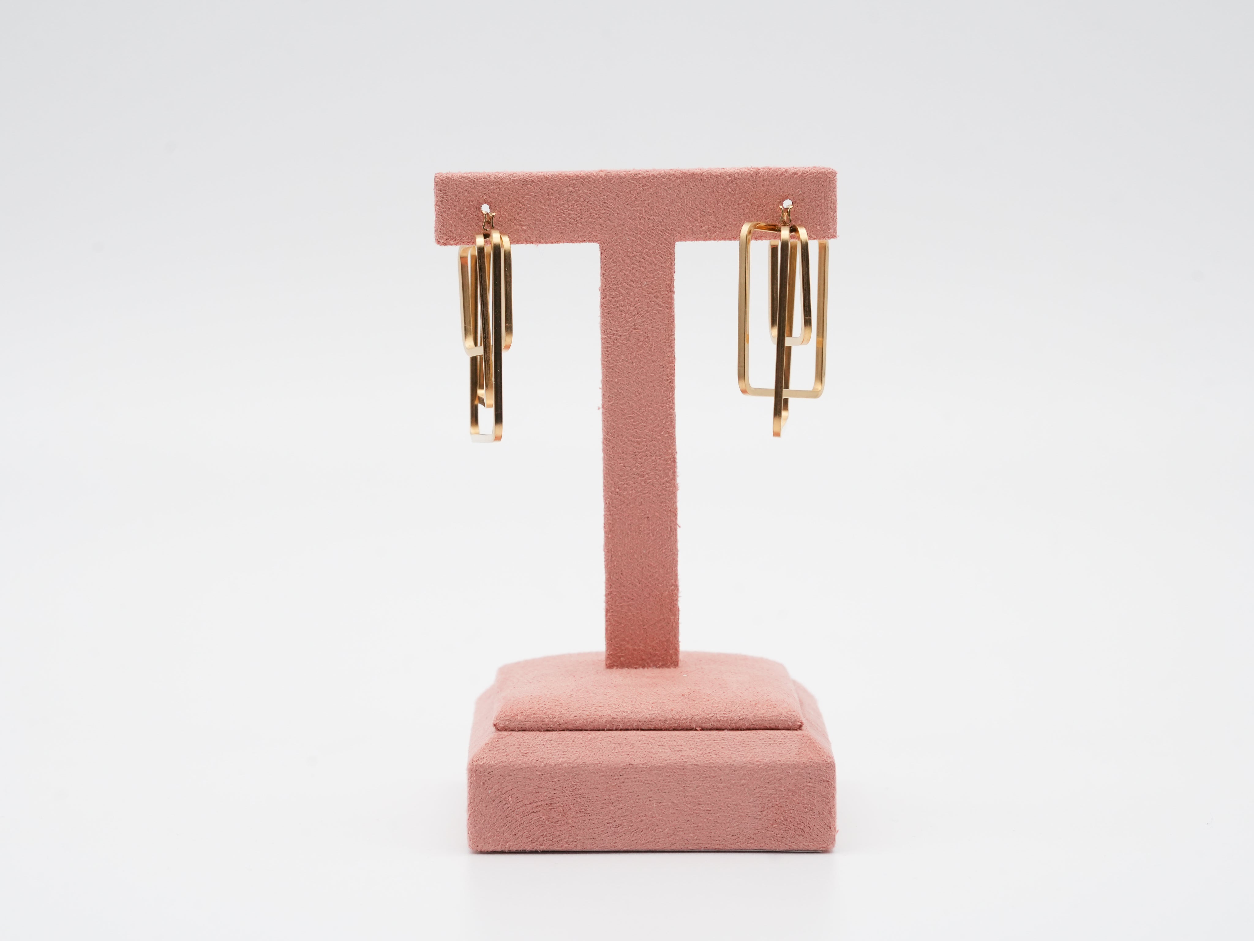 Geometrische Edelstahlohrringe