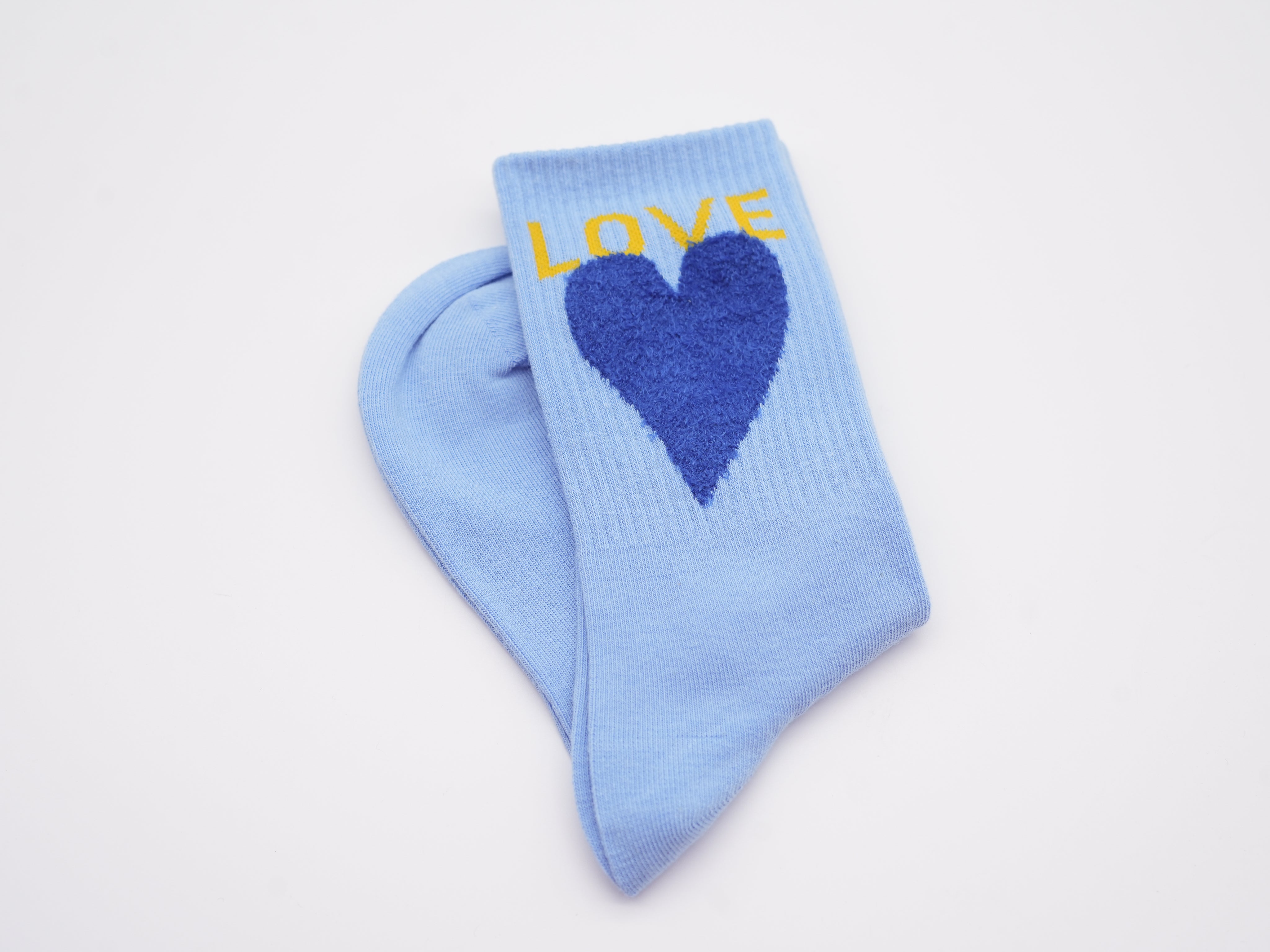 Socken mit farbigem Herz