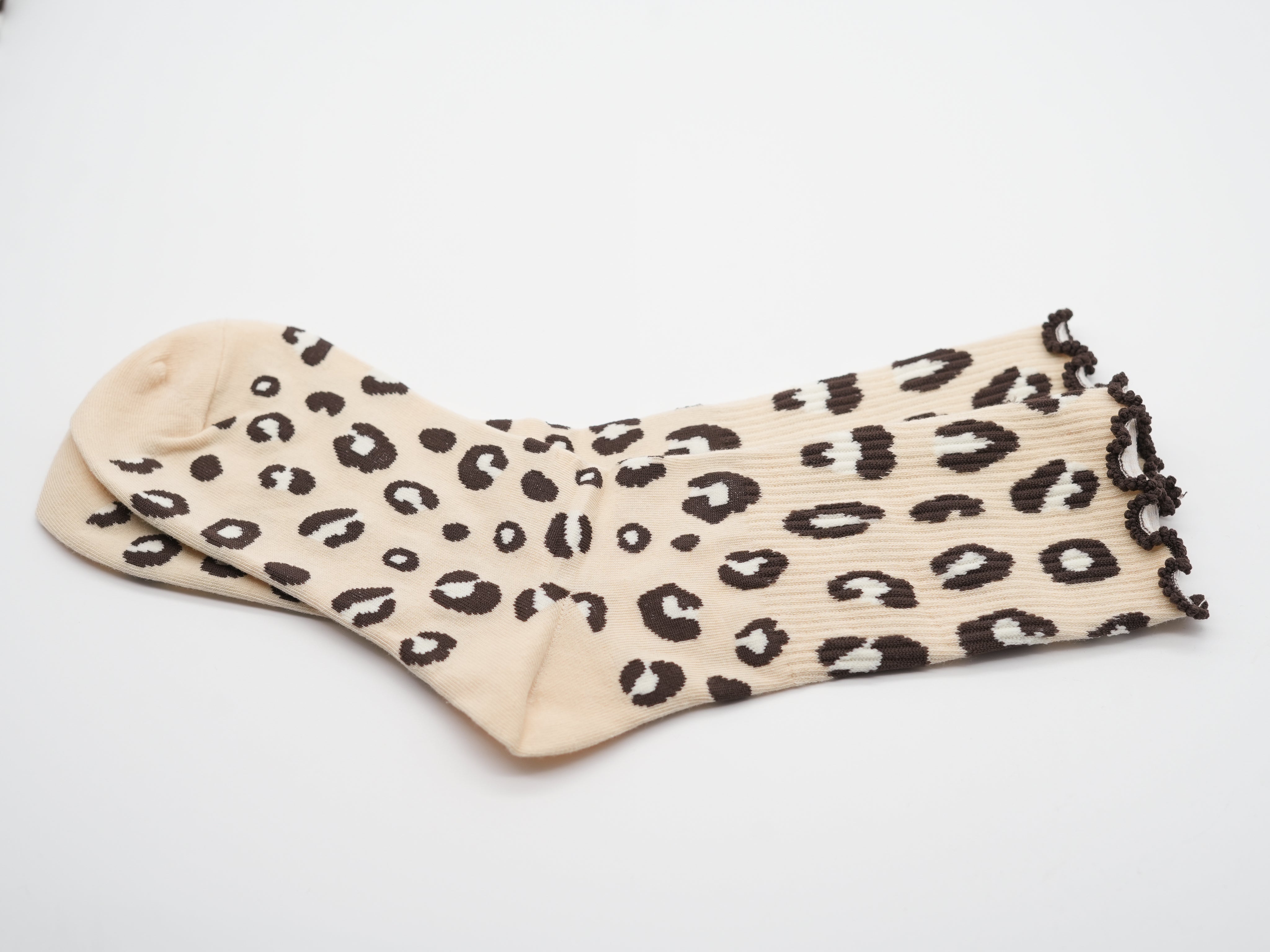 Socken ~leo~ Vanille Schoko