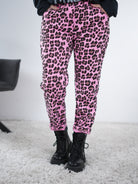 Weiche Jogpant im Leo Print One Size (ca Größe 38-42 44) Pink