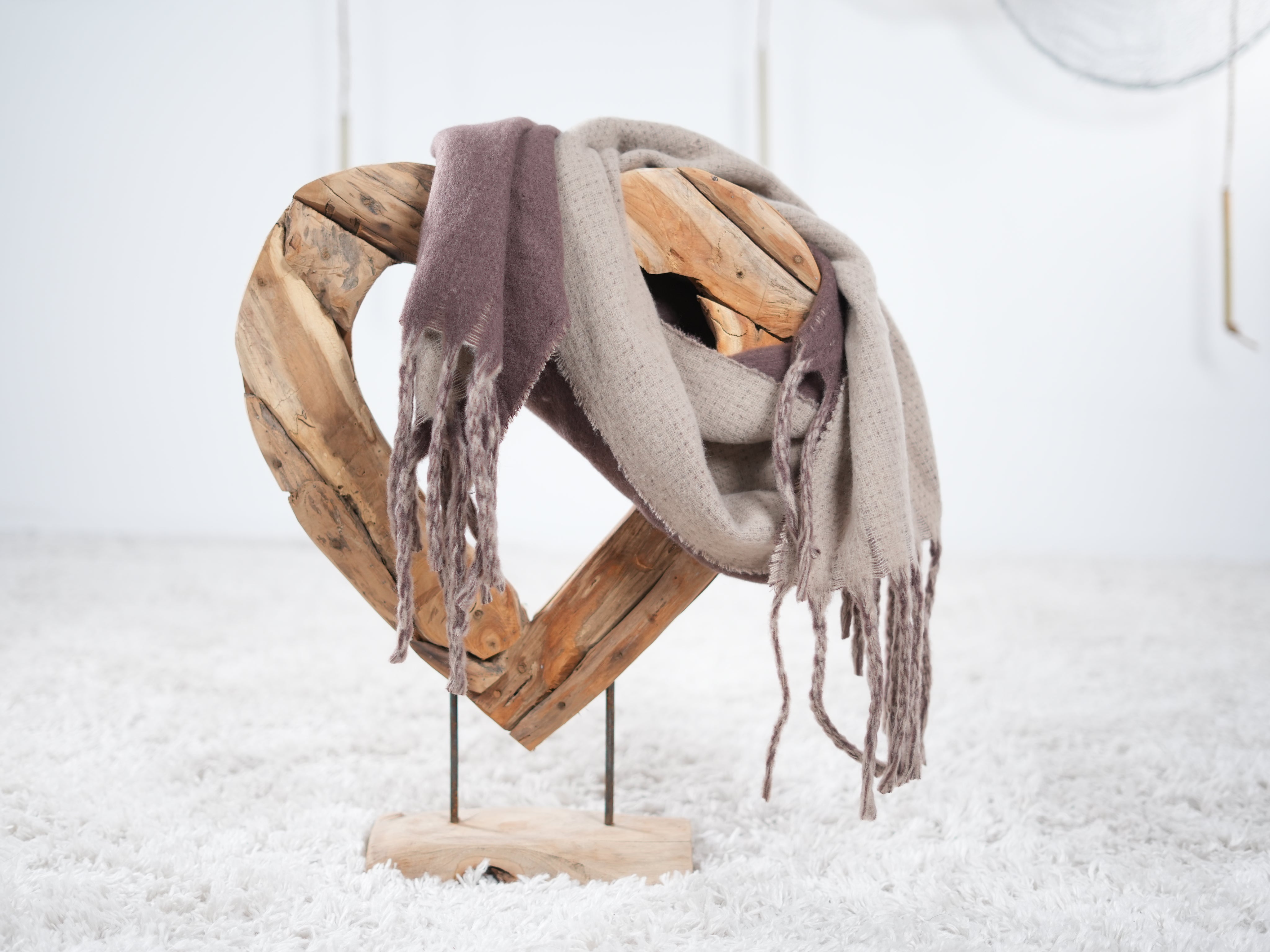 Schal ~twocolor~ Schoko Beige