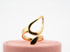 Vergoldeter Edelstahlring im ovalen Design