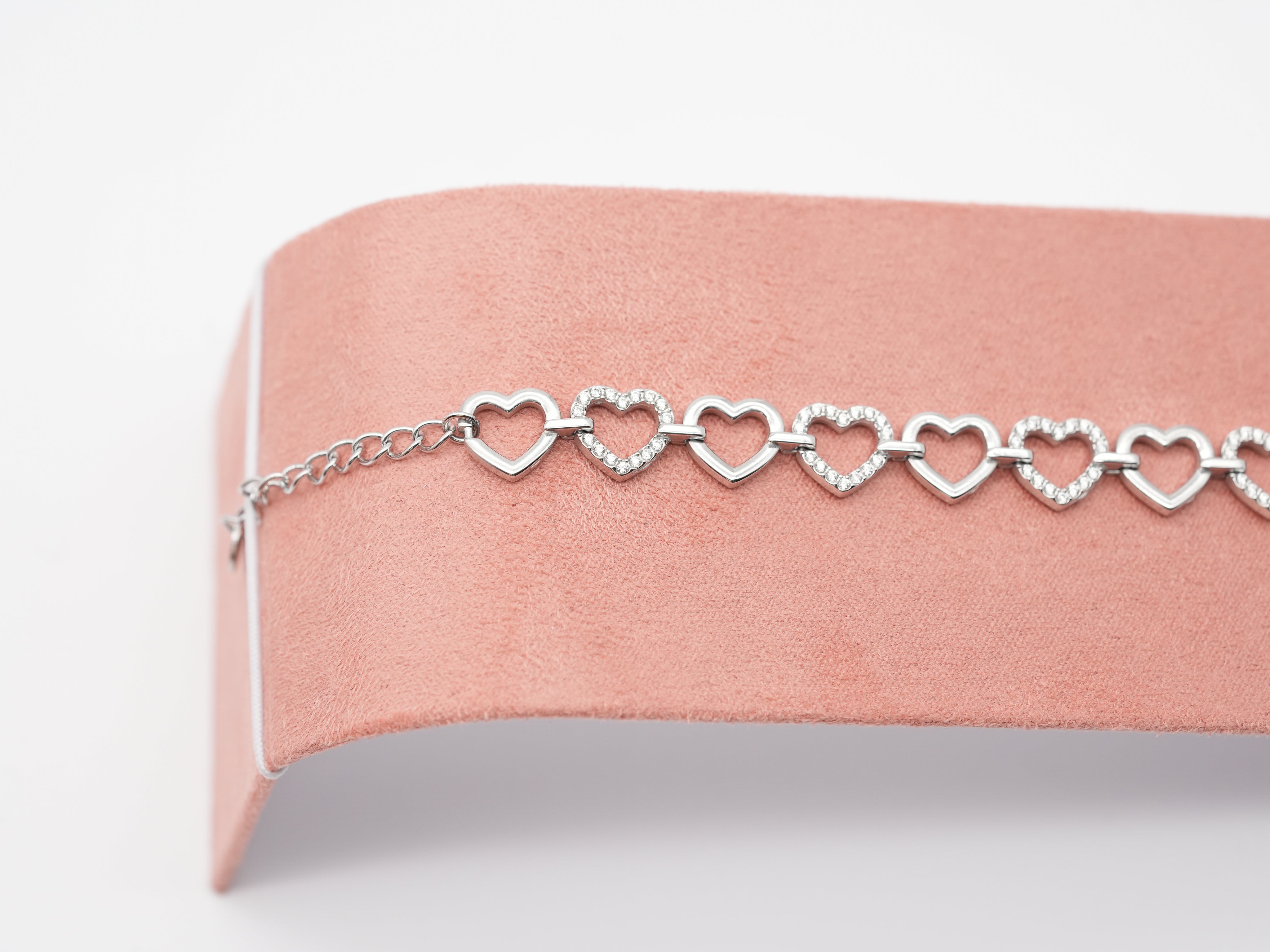Edelstahlarmband mit Herzgliedern
