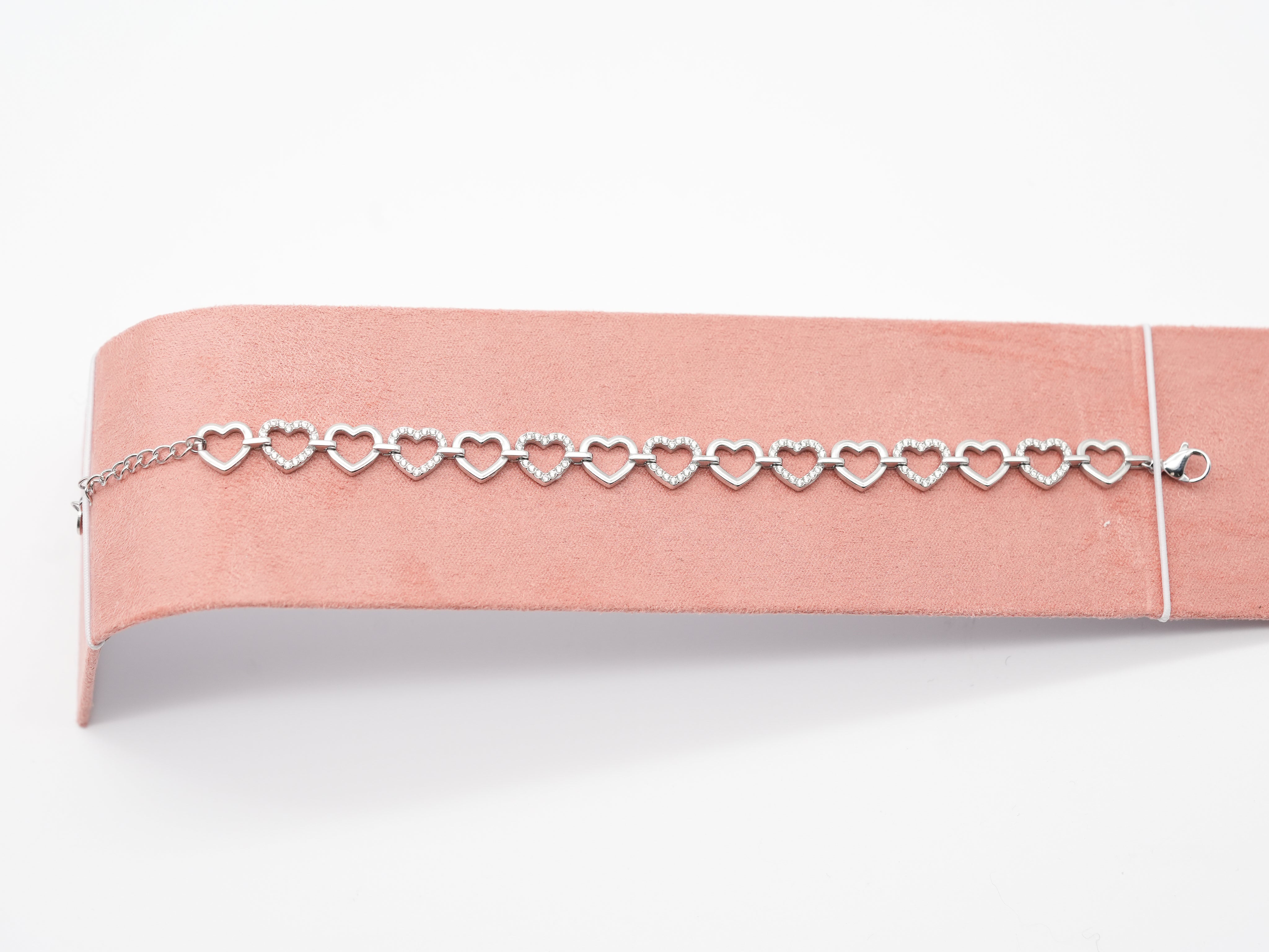 Edelstahlarmband mit Herzgliedern