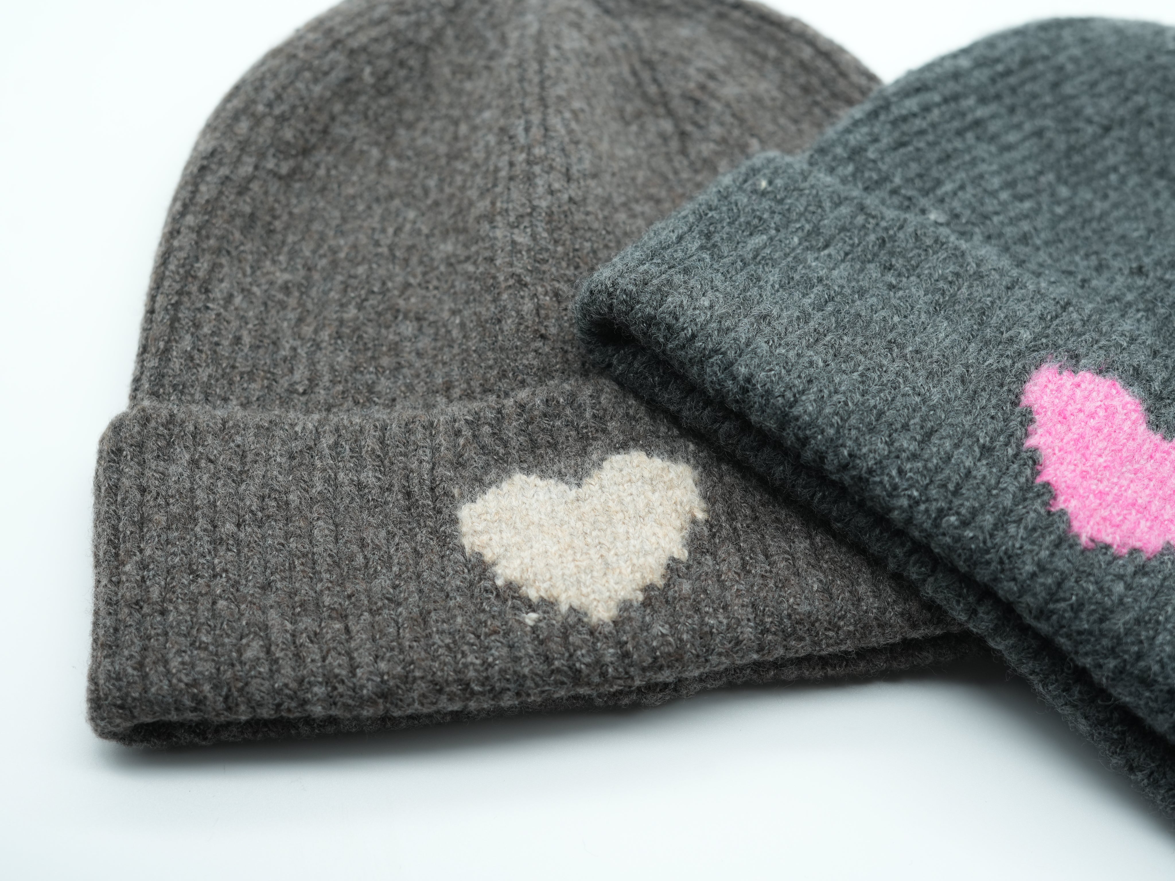 Mütze ~heart~ Taupe
