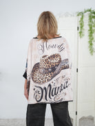 Poncho Shirt mit Hingucker Motiv und Strasssteinen