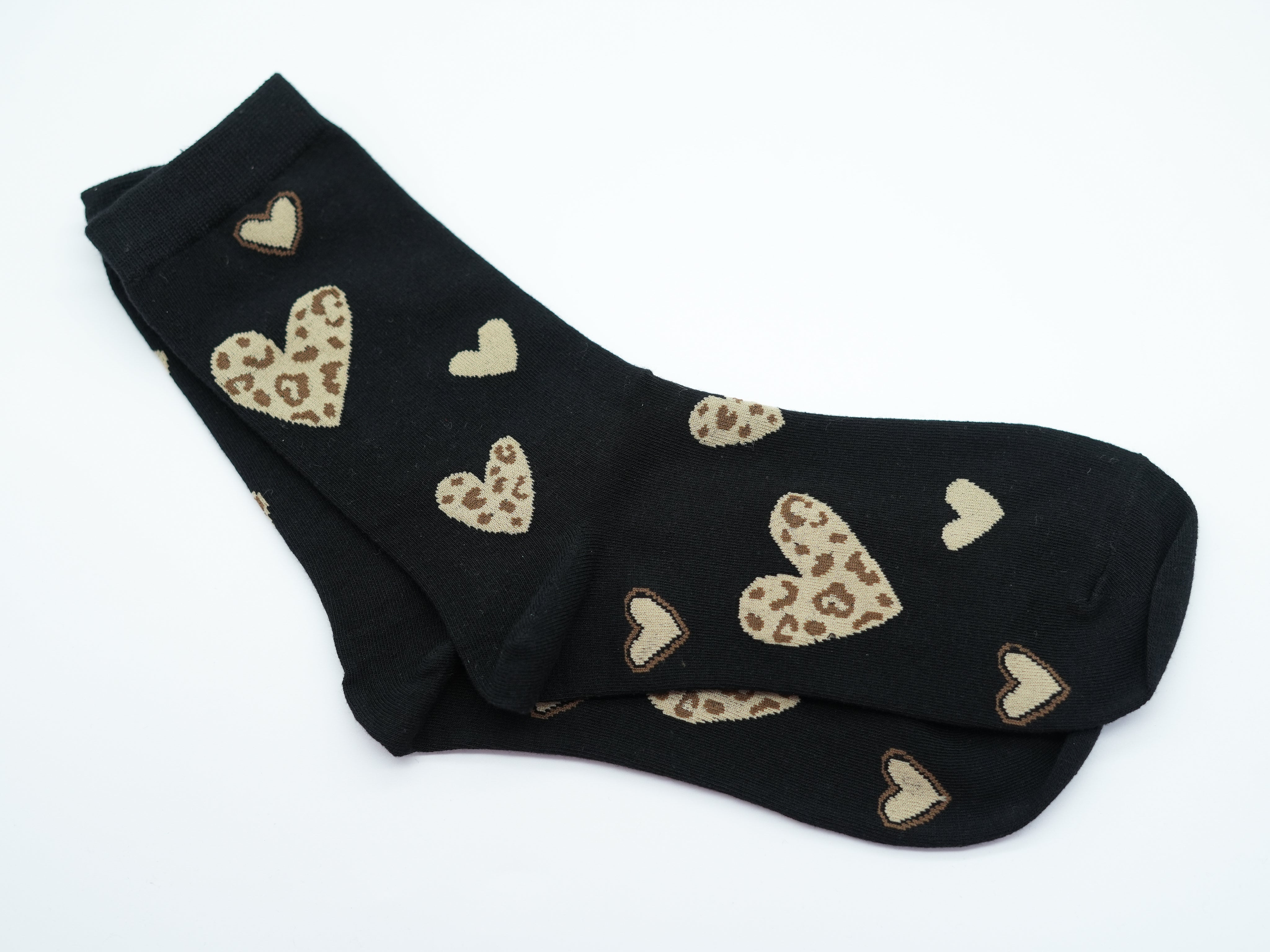 Socken ~leo~ Schwarz mit Leo Herz