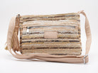 Geflochtene Crossbag mit Fransen Detail Beige Schoko