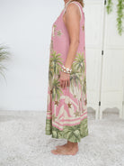 Viskose Kleid mit auffälligem Motiv
