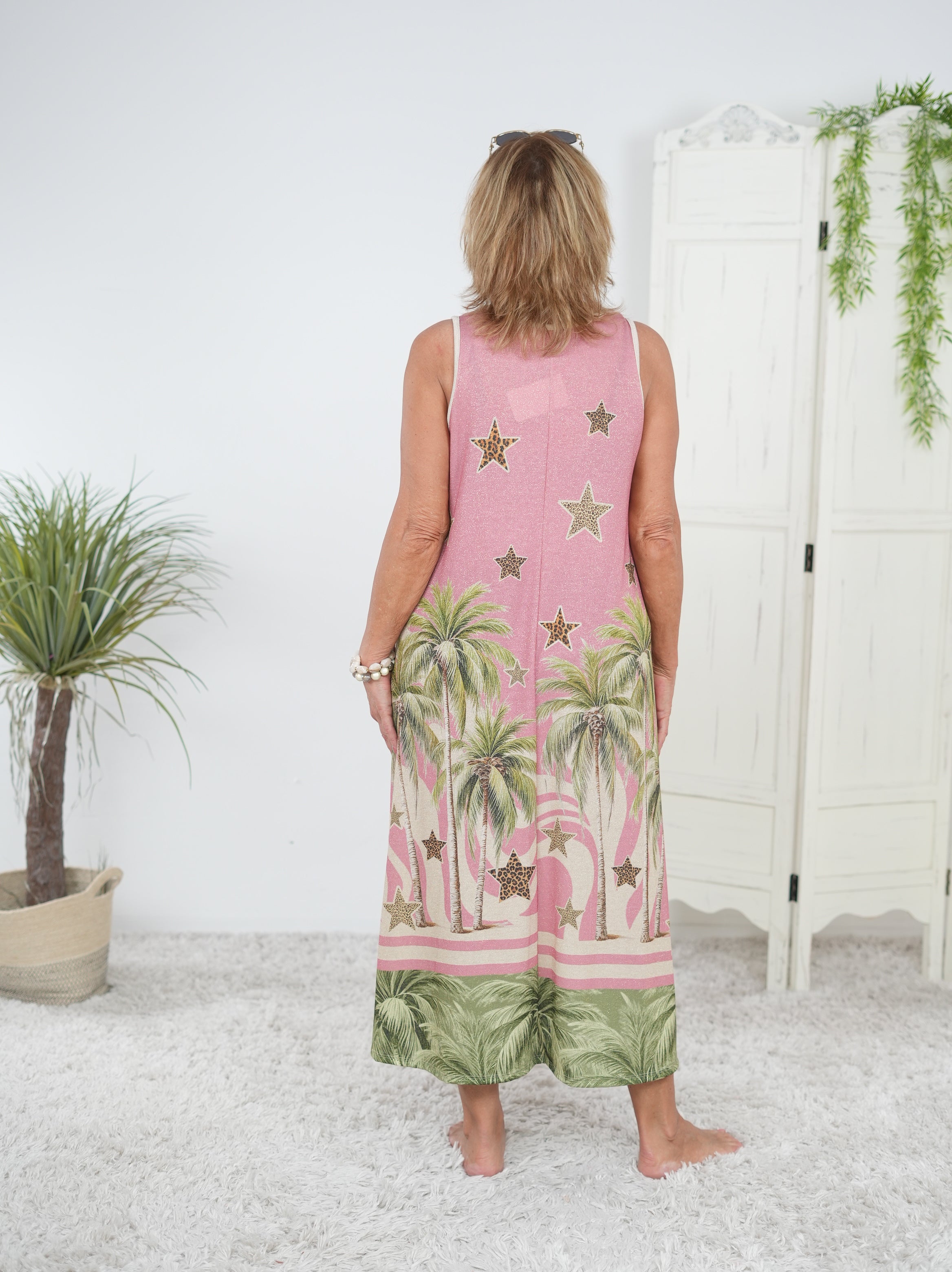 Viskose Kleid mit auffälligem Motiv