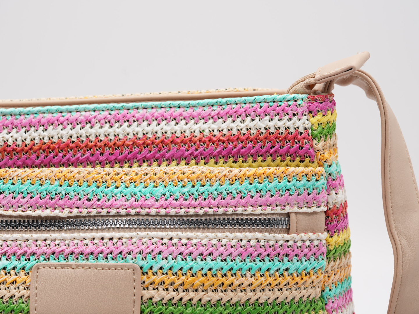 Geflochtene Crossbag mit Fransen Detail