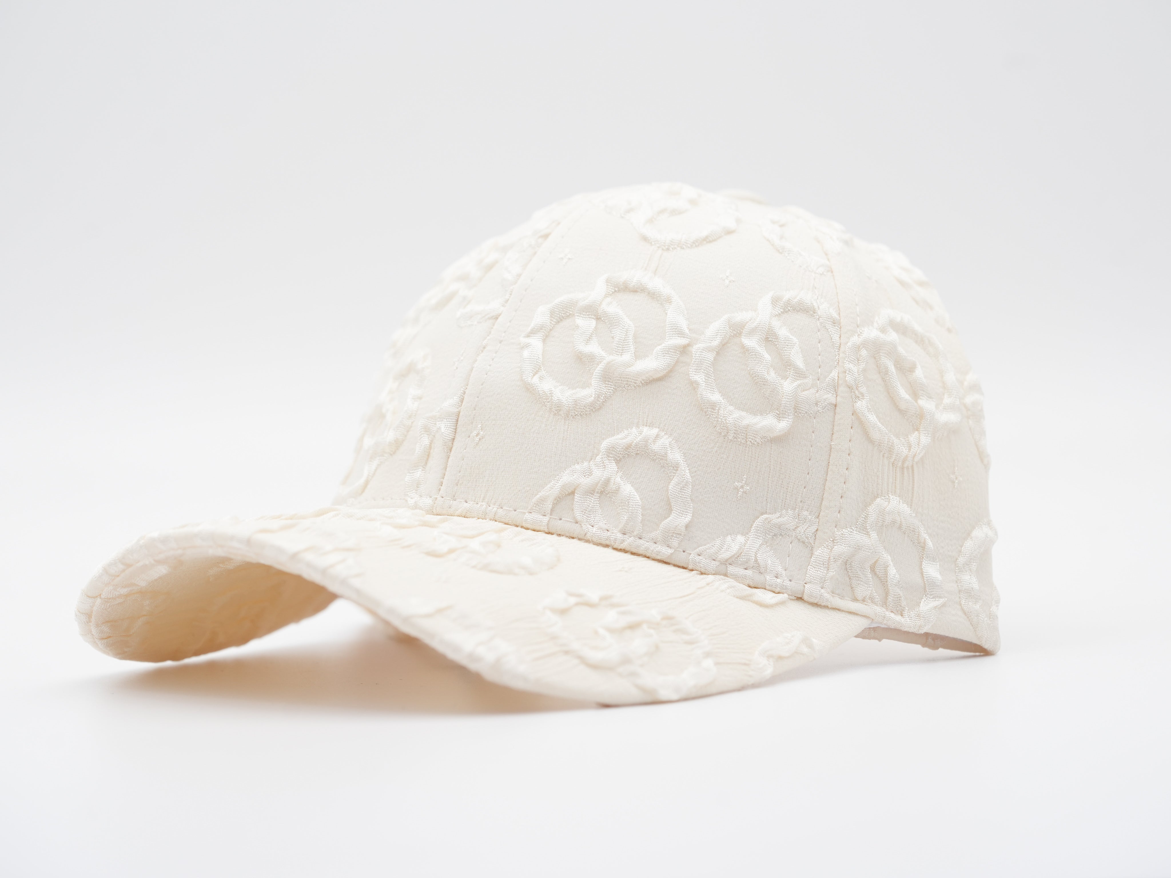 Cap mit geshopptem Textil Vanille