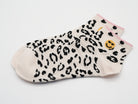 Kurze Socken im Leo Design mit Smiley