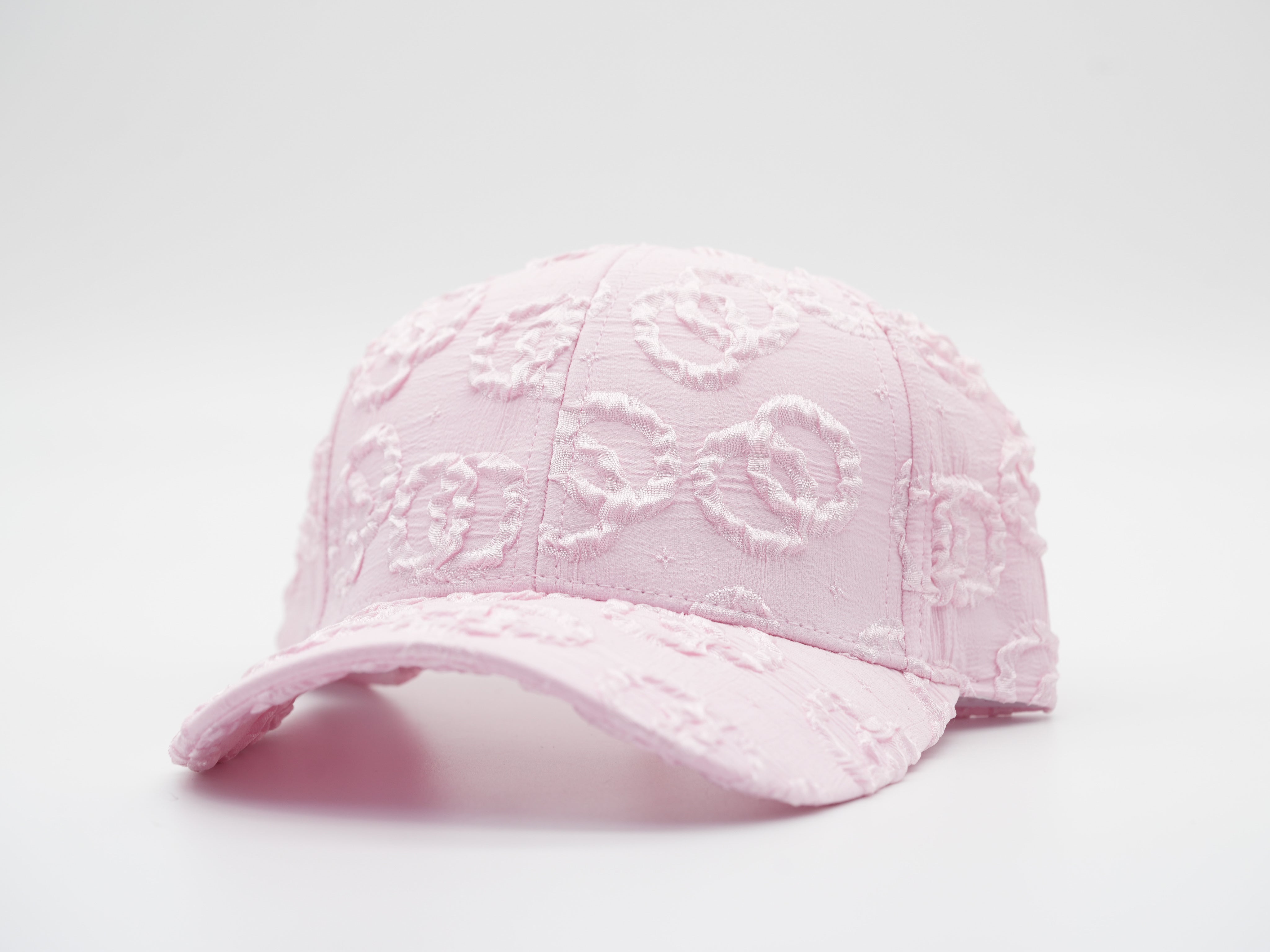 Cap mit geshopptem Textil Rosa