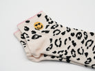 Kurze Socken im Leo Design mit Smiley