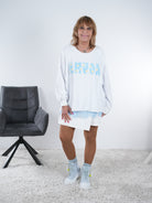 oversized Sweaty mit "Amour" Schriftzug