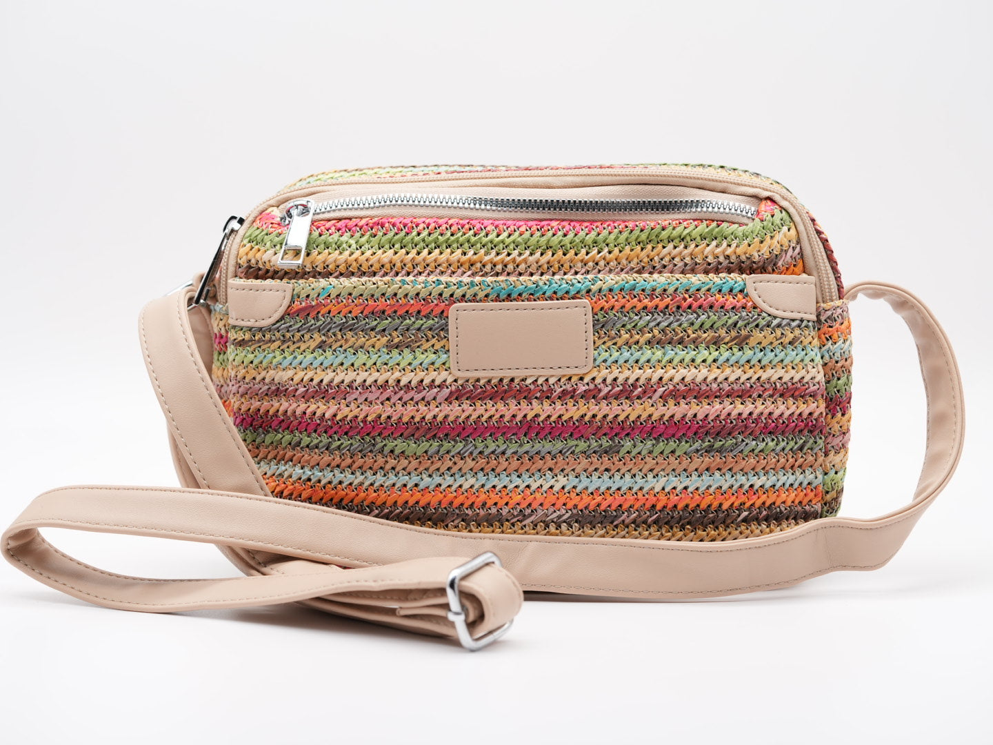 Geflochtene Crossbag, mehrfarbig