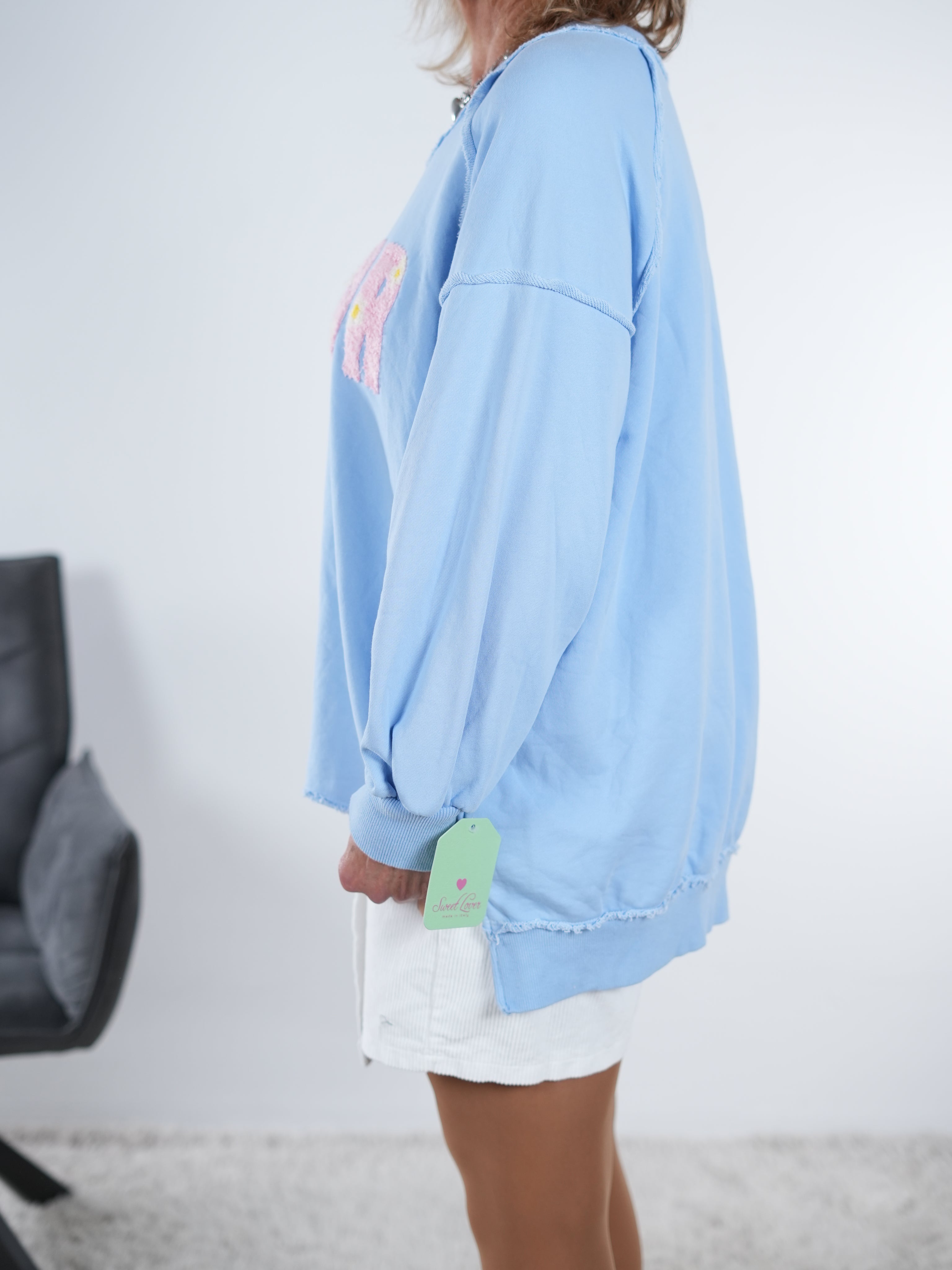 oversized Sweaty mit "Amour" Schriftzug