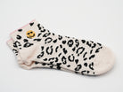 Kurze Socken im Leo Design mit Smiley