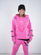 Ausgefallener Hoody mit Skull Motiv und Cut Outs