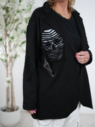 ausgefallener Sweaty Blazer mit Skull Motiv