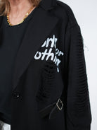 ausgefallener Sweaty Blazer mit Skull Motiv