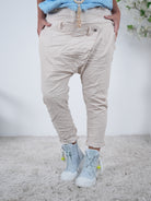Baggy mit Gürtelschlaufen Einheitsgröße (ca Gr. 40-46) Beige