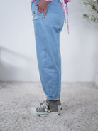 Baggy mit Ösen in Blau