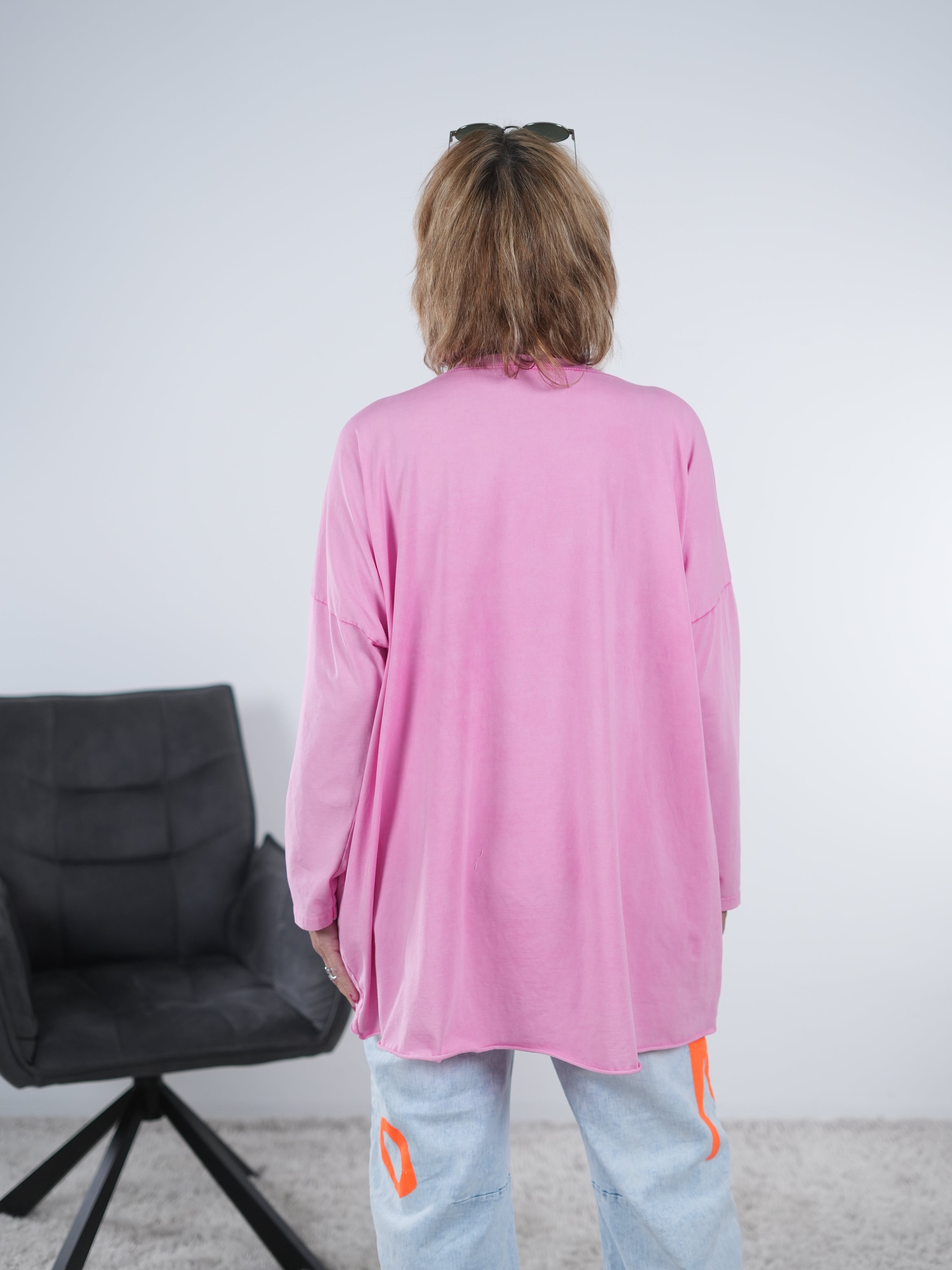 Basic langarm Shirt in verschiedenen Farben